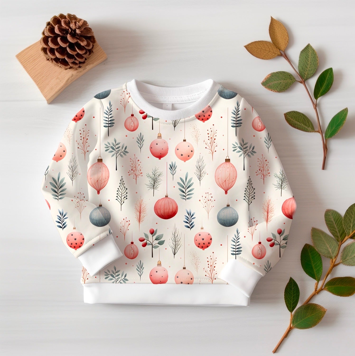 Beige Rot Weihnachtskugeln Wintervorbestellung
